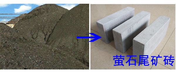 Brick making from fluorite tailings-processing and recycling of fluorite tailings sand and slag