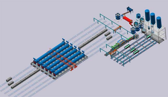 Lightweight brick production line equipment