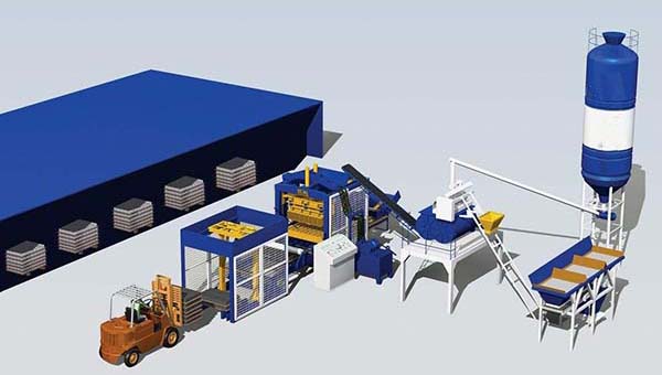 Unburned cement brick machine equipment production line