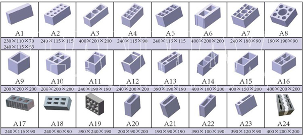 3-20 cement brick machine